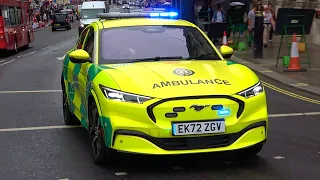 London Ambulance Service Ford Mustang Mach-E responding