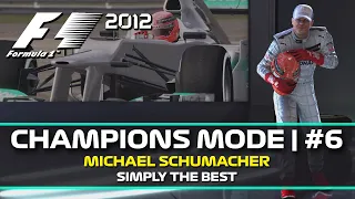 F1 2012 Champions Mode (PC 4K Gameplay) | Challenge 6: MICHAEL SCHUMACHER (Simply The Best)