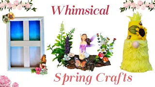 Unique Whimsy Spring Crafts 🌸 DIY Decor. Mini Fairy Garden Ideas 🧚🏻‍♀️ Pot Head Gnome, Sell or Gift.