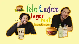 Adam og Fela lager mat - "brunstburger"