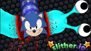 Slither.io - Sonic Skin GamePlay - The Fastest Skin in the World - Unlimited Length (Code Update)