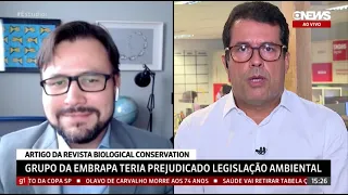 Entrevista com o Prof Raoni Rajão na GloboNews sobre as controvérsias de Evaristo de Miranda 25/1/22