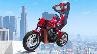 GTA 5 Iron Spiderman Motorcycle Stunts/Fails/Ragdolls Episode 02 (Euphoria Ragdolls)