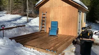 More progress on the off grid  tiny cabin. Solar addition.