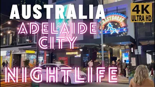 Adelaide City Nightlife, Australia - Walking Tour