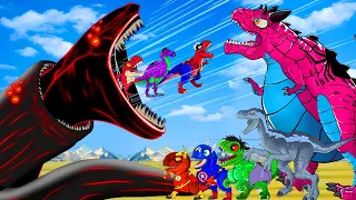 All BABY GODZILLA, KONG Survived dinosaurs fossils Indoraptor, Spider VELOCIRAPTOR Animation Cartoon