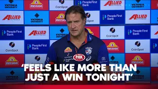 Beveridge reveals why this win so important | Western Bulldogs Press Conference | Fox Footy