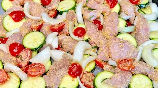 Do you have chicken breast and zucchini? make this delicious recipe in minutes! Asmr # 234