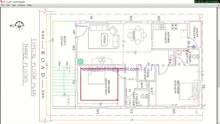 30 x 45 site plan of an North-facing house