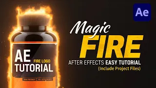 After Effects Magic Fire Burn Easy Tutorial l 불타오르는 효과 (Include project files)