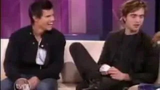 Taylor Lautner and Robert Pattinson on the Tyra Show Part 1