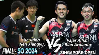 Fajar Alfian/Muhammad Rian Ardianto vs He Ji Ting/Ren Xiang Yu || Final Singapore Open 2024