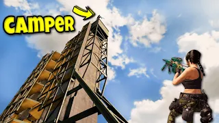 PARKER vs CAMPER on TALLEST BUILDING in BATTLE ROYALE! | COD MOBILE | SOLO VS SQUADS