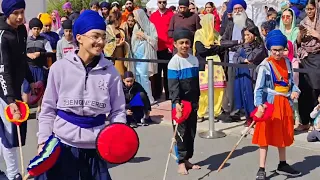 Vaisakhi Gatka Demo ਵੈਸਾਖੀ 2024 Leicester Gurdwara Sahib @shaheedibungaukBhujang Fauj