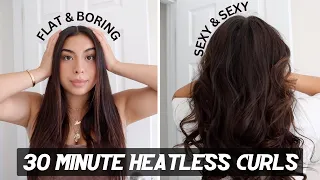 HEATLESS CURLS IN 30 MINUTES vs 2 HOURS vs OVERNIGHT! | Ft. RobesCurls