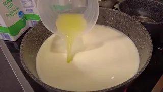 Pour the lemon juice in the milk, i will never buy in the store again