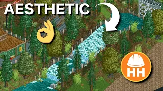 I Made A Park With an AWESOME Waterfall in Rollercoaster Tycoon