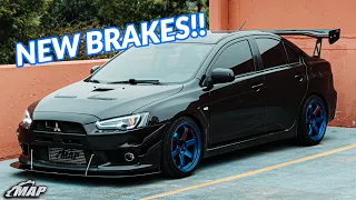 Installing New Evo X Brake Pads, Rotors, Lines and Fluid | Ultimate Evo X Ep. 16