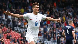 Super product from the middle of the field by Patrik Schick II Scotland vs Czech Republic #EURO 2020