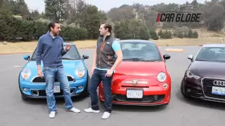 Comparativa Fiat 500 Abarth VS Audi A1 VS MINI Cooper S Car-Globe