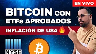 BITCOIN CON ETFs APROBADOS, PRIMER DÍA DE OPERACIONES - DATOS DE INFLACIÓN DE USA 11-ENE-2024