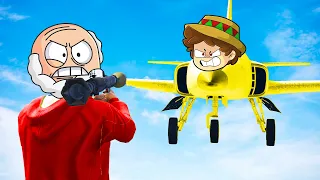 ¡COHETES vs SUPER AVIONES en GTA 5! 😂💥 BATALLA de GTA 5 ONLINE con SILVIOGAMER