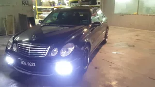 MERCEDES BENZ W211 J-EMOTION DESIGN AND CUSTOM MADE BODYKIT AND CUSTOM NEON LIGHT