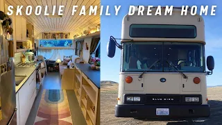 A PERFECT Off-Grid SKOOLIE DREAM HOME for a Family of 4