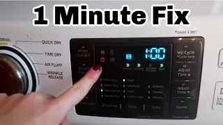 Remove Child lock of off Samsung Washer ( 1 MINUTE FIX)