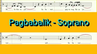 Pagbabalik - Soprano part (SATB Choir) Palan Reyes