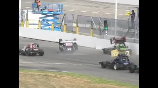 WorldCup Stockcar F1+F2 - BriSCA Ministox - Venray Crashes And Action