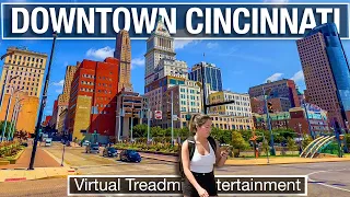Downtown Cincinnati Walking Tours - 4k City Walks Virtual Tours of Cities and Treadmill Walks