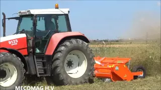 Tractor Steyr echipat cu tocator Agrimaster RMU 2900