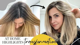 Highlighting HAIR TRANSFORMATION AT HOME Tutorial