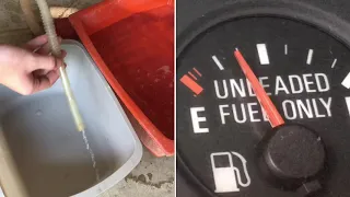 SIPHONING GAS can be pretty tricky (removing bad gas)