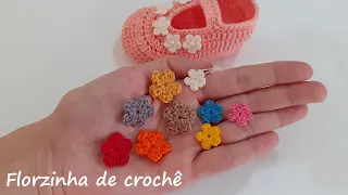 Mini Flor de Crochê para aplique / Florzinha de Crochê