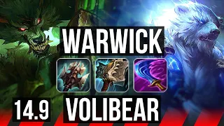 WARWICK vs VOLIBEAR (TOP) | 11 solo kills, 70% winrate, Legendary, 13/2/1 | EUW Master | 14.9