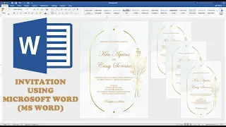 GILDED GOLD FLORAL ENLACE | How to make WEDDING INVITATION in Microsoft Word | Cassy Soriano