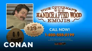 Nick Offerman's Handcrafted Wood Emojis | CONAN on TBS