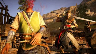 Assassin's Creed Valhalla Brutal Kills, Stealth Takedowns Free Roam Gameplay!