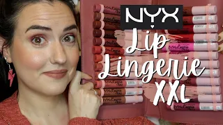 NYX Lip Lingerie XXL Liquid Lipsticks | Lip Swatches of All 24 Shades + Review