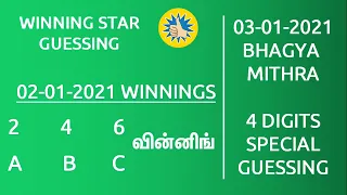 Kerala lottery guessing today 03-01-2021