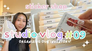 STUDIO VLOG #09 // organizing our fall sticker inventory! 🗃️🗂️