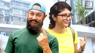 Aamir Khan And Wife Kiran Rao Cast Vote For Maharashtra Assembly Elections 2019 | LehrenTV