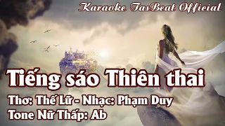 Karaoke Tiếng Sáo Thiên Thai Tone Nữ Thấp | TAS BEAT