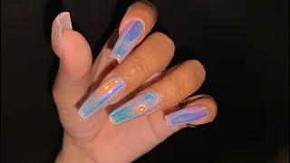 Simple & Fancy Chrome Aurora Nail Tutorial  Best 2022 Nail Tutorial