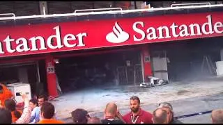 Incendio Box Williams F1 GP Santander 2012