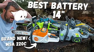 Do you need a 14” Battery Chainsaw? Watch this First! Stihl vs Ego vs Greenworks vs Makita