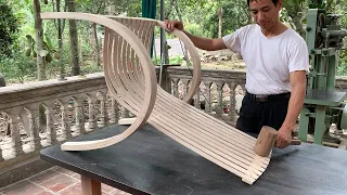 Amazing Ingenious Wood Bending Art Skill // How To A Unique And Extremely Creative Relaxing Chair