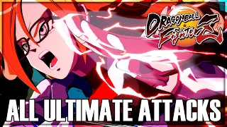 Dragon Ball FighterZ - All Ultimate Attacks & Transformations [Updated Android 21 (Lab Coat) DLC]